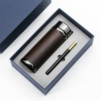 红木纹紫砂杯+红木签字笔