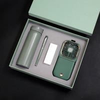 多功能挂脖风扇+304保温杯+金属笔