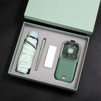 多功能挂脖风扇+晴雨伞+金属笔