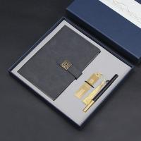 A5搭扣本+黄铜书签+红木笔