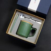 陶瓷马克杯+陶瓷勺子+金属笔