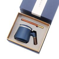 陶瓷茶漏杯+红木笔