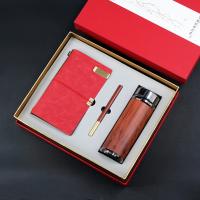 木纹紫砂杯+匠心笔+本