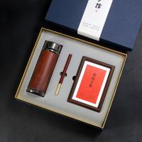 紫砂杯+红木笔+实木相框