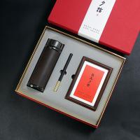 紫砂杯+红木笔+实木相框