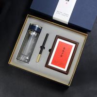 富光玻璃杯+红木笔+实木相框